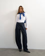 Topshop wrap front jean in indigo