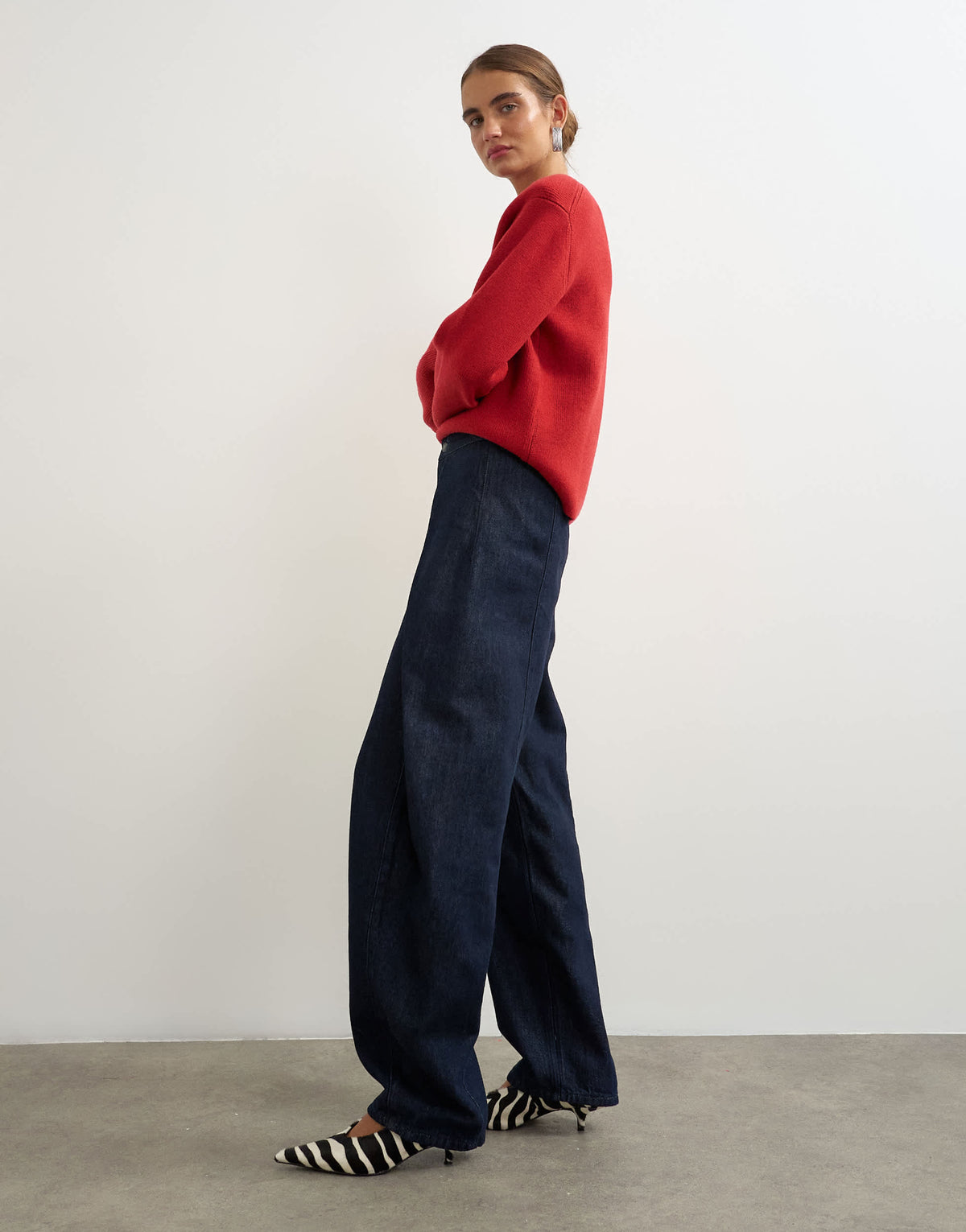 Topshop wrap front jean in indigo