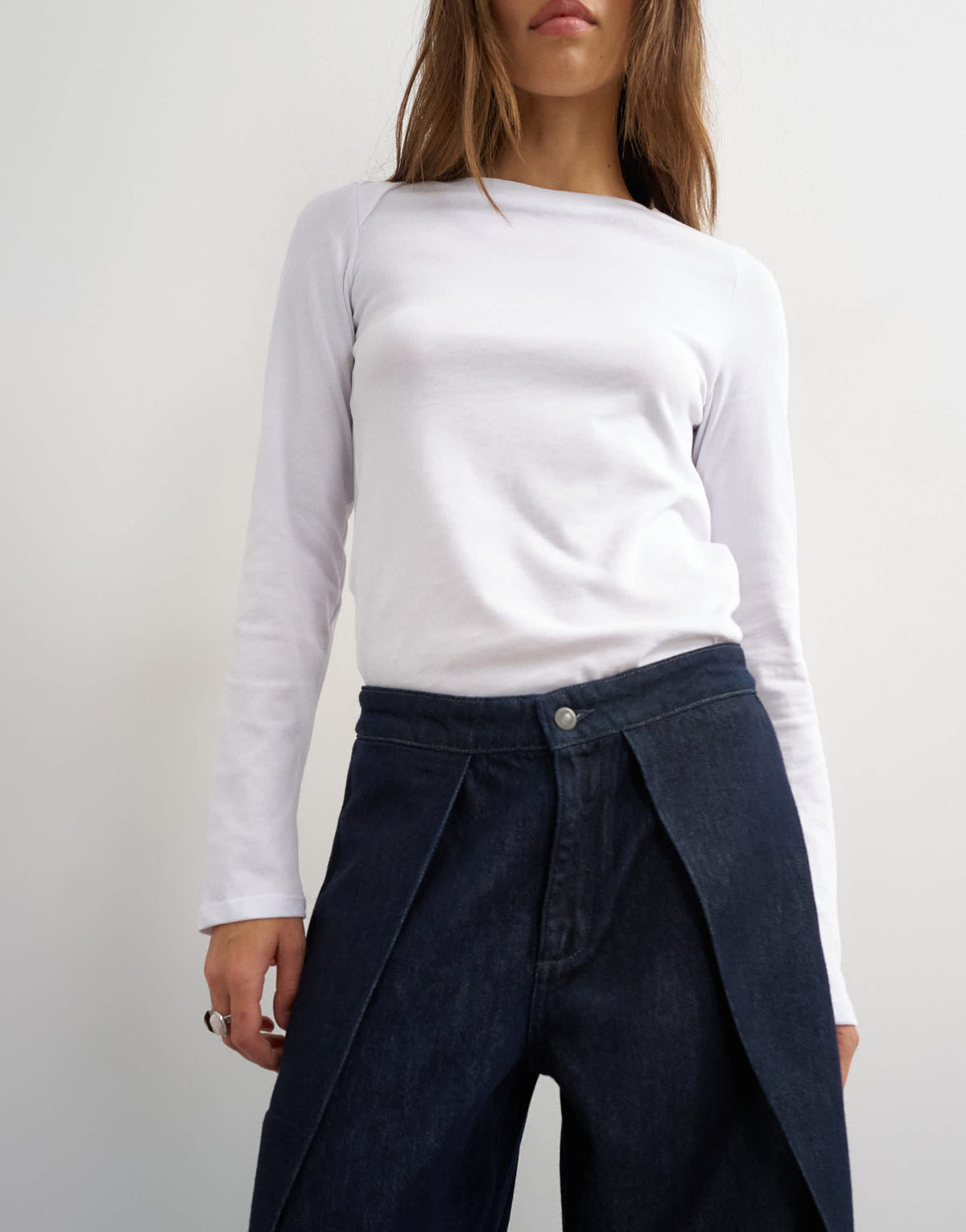 Topshop wrap front jean in indigo