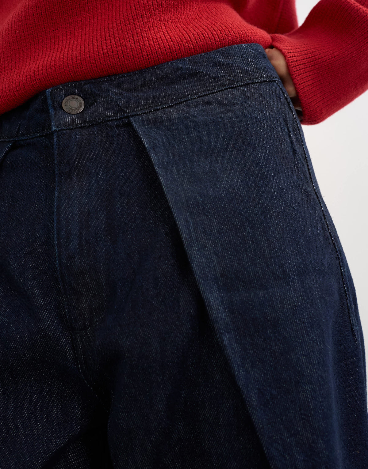 Topshop wrap front jean in indigo