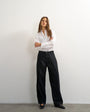 Topshop Wrap Front jean washed black