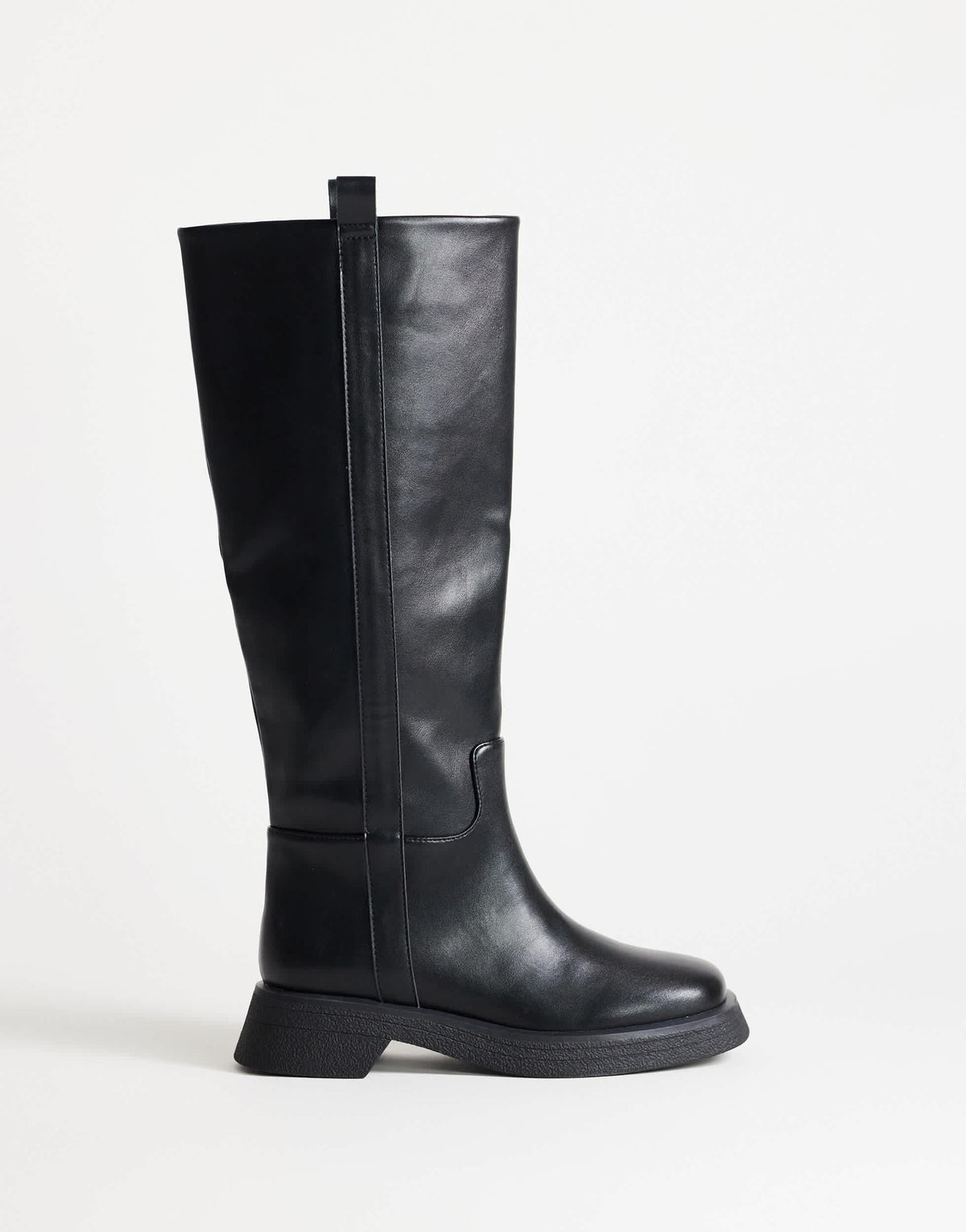 Topshop Lauren chunky knee high boot in black