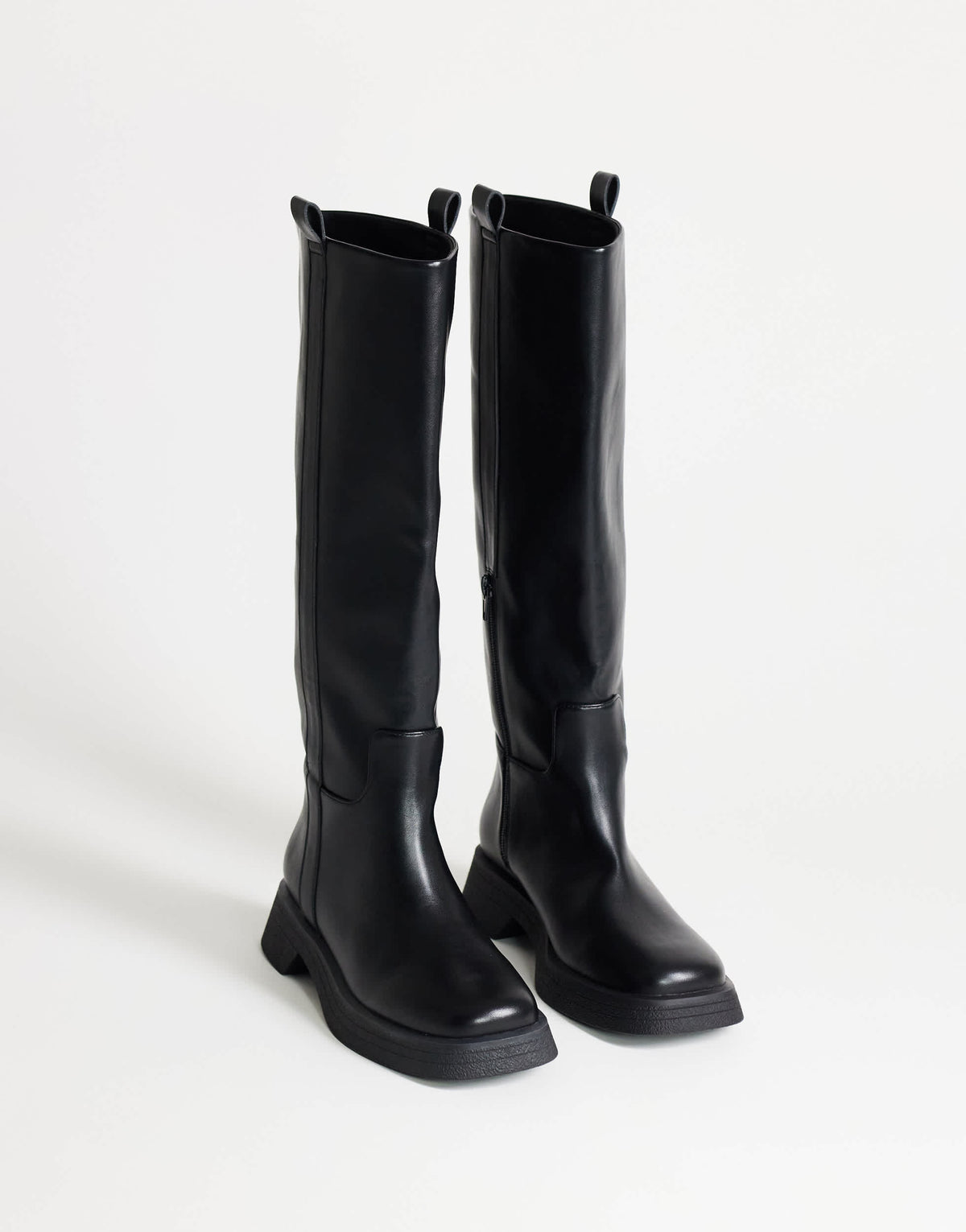 Topshop Lauren chunky knee high boot in black