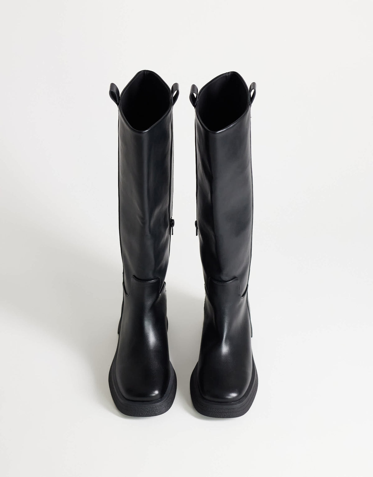 Topshop Lauren chunky knee high boot in black