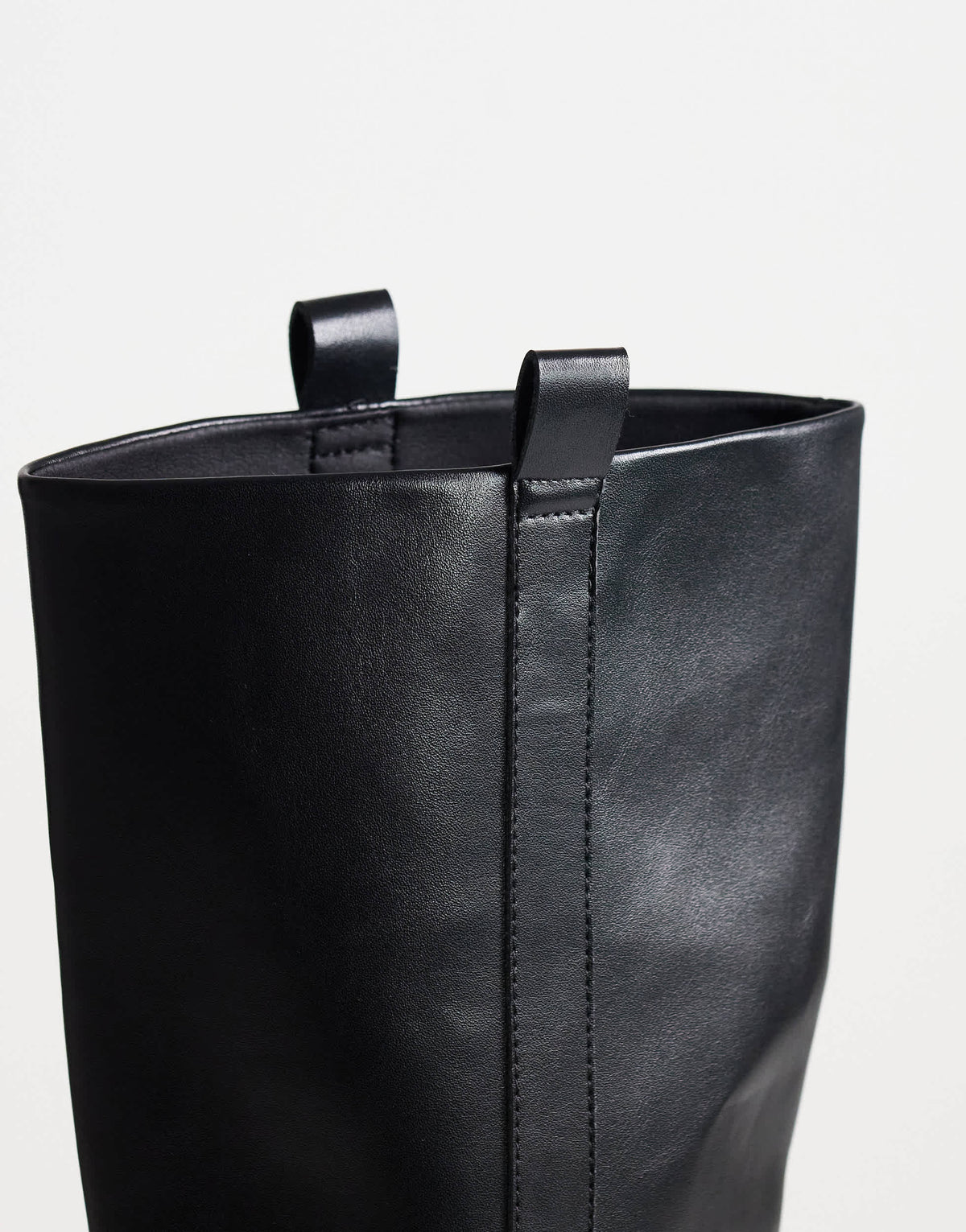 Topshop Lauren chunky knee high boot in black