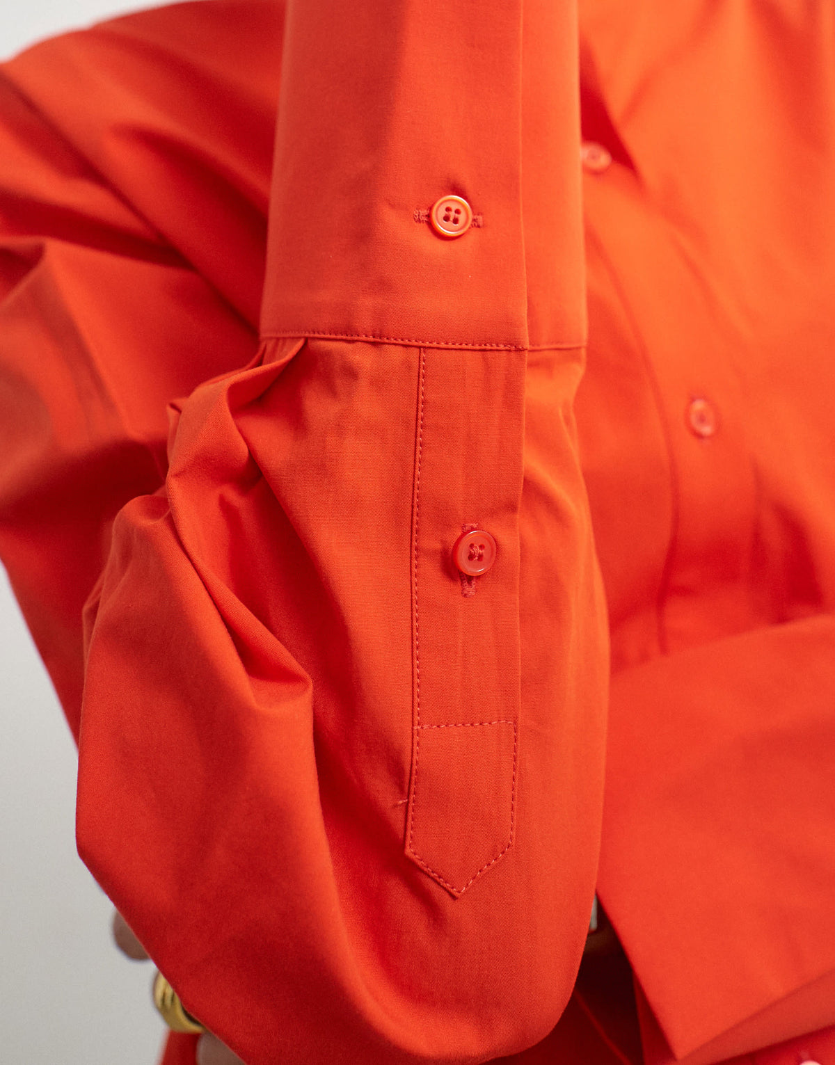 Topshop funnel neck shirt in red