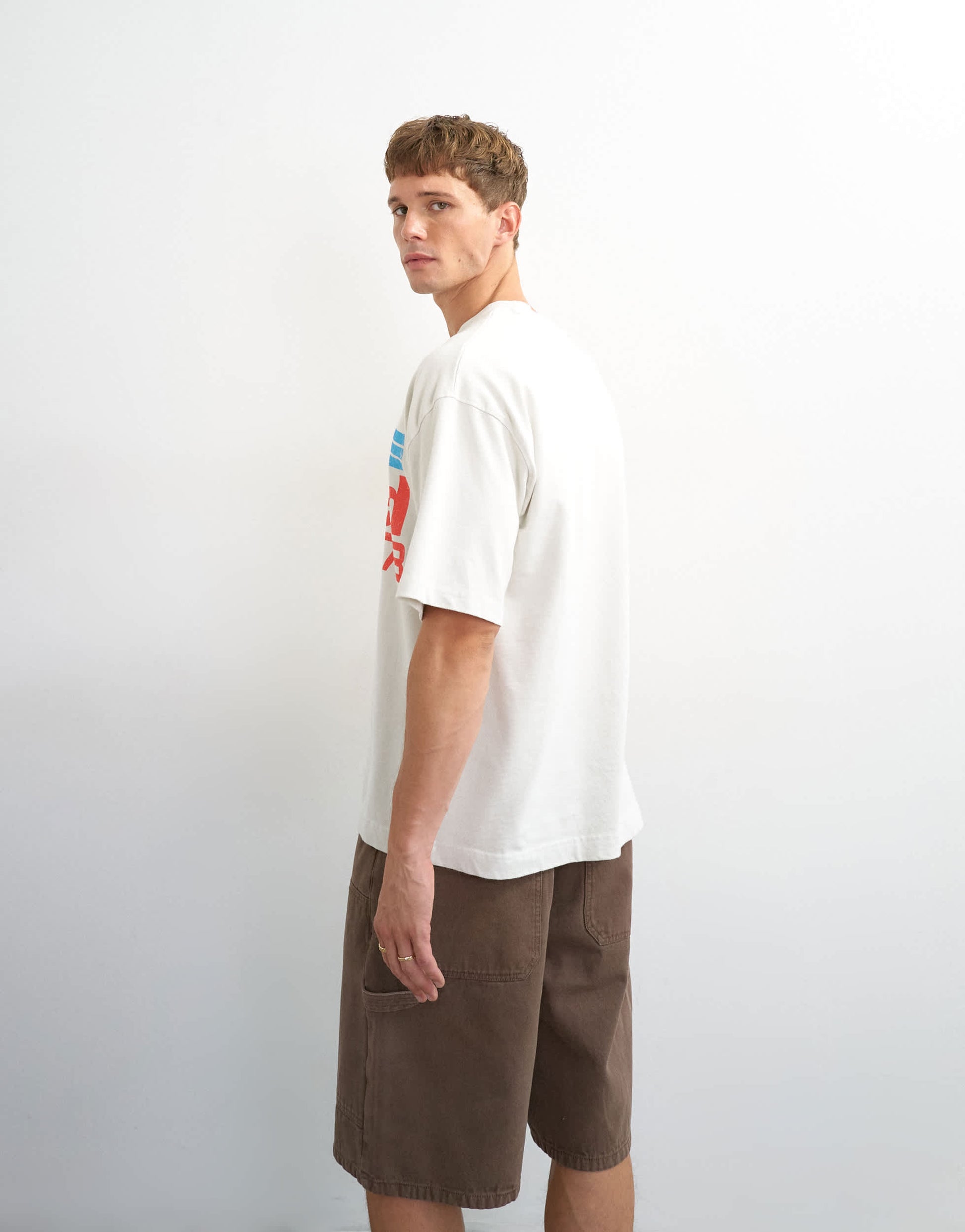 Topman relaxed fit vintage limited print t-shirt in ecru