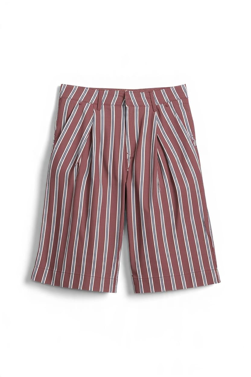 Topshop longline bermuda short in stripe