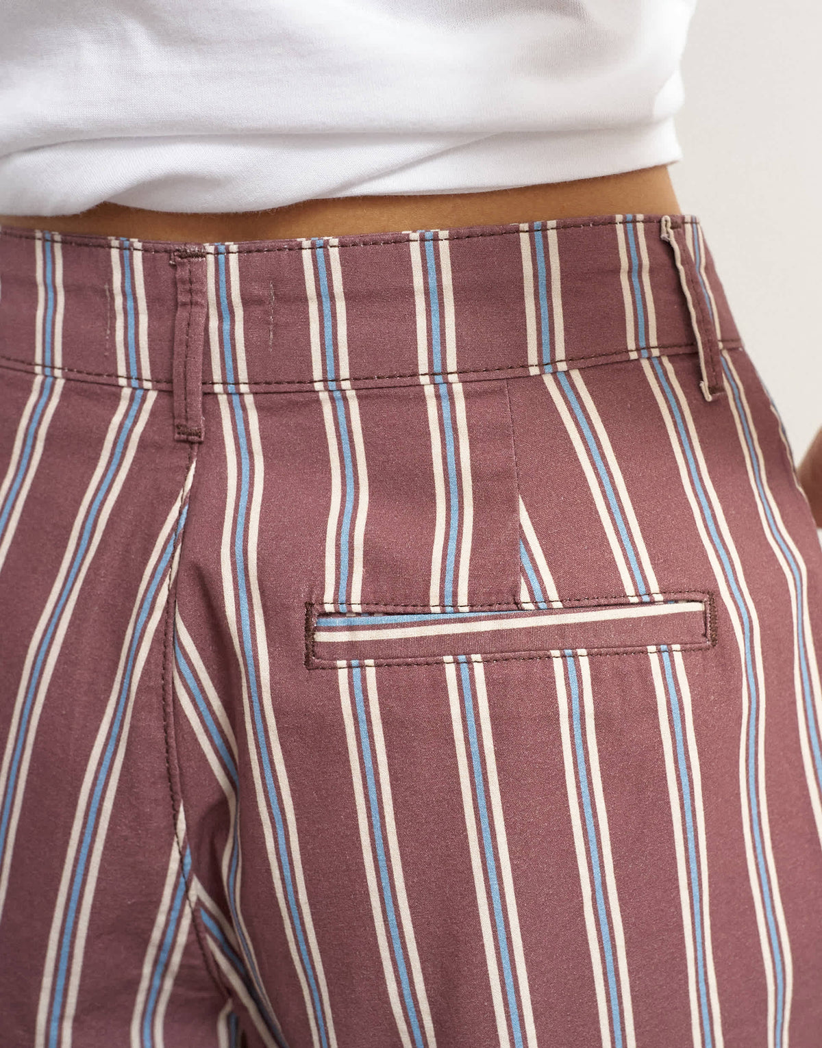 Topshop longline bermuda short in stripe