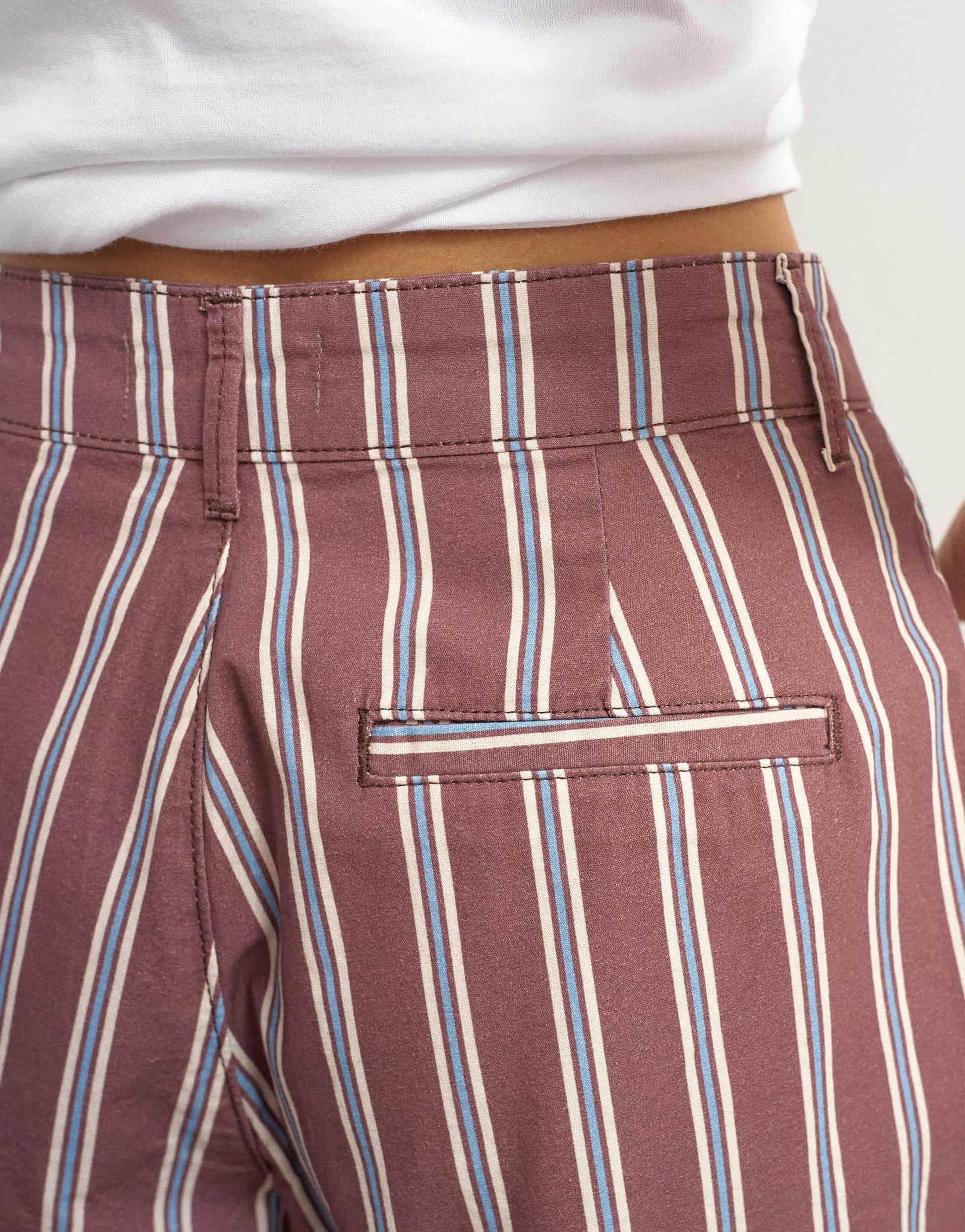 Topshop longline bermuda short in stripe