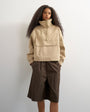 Topshop ripstop short with toggle detail in brown