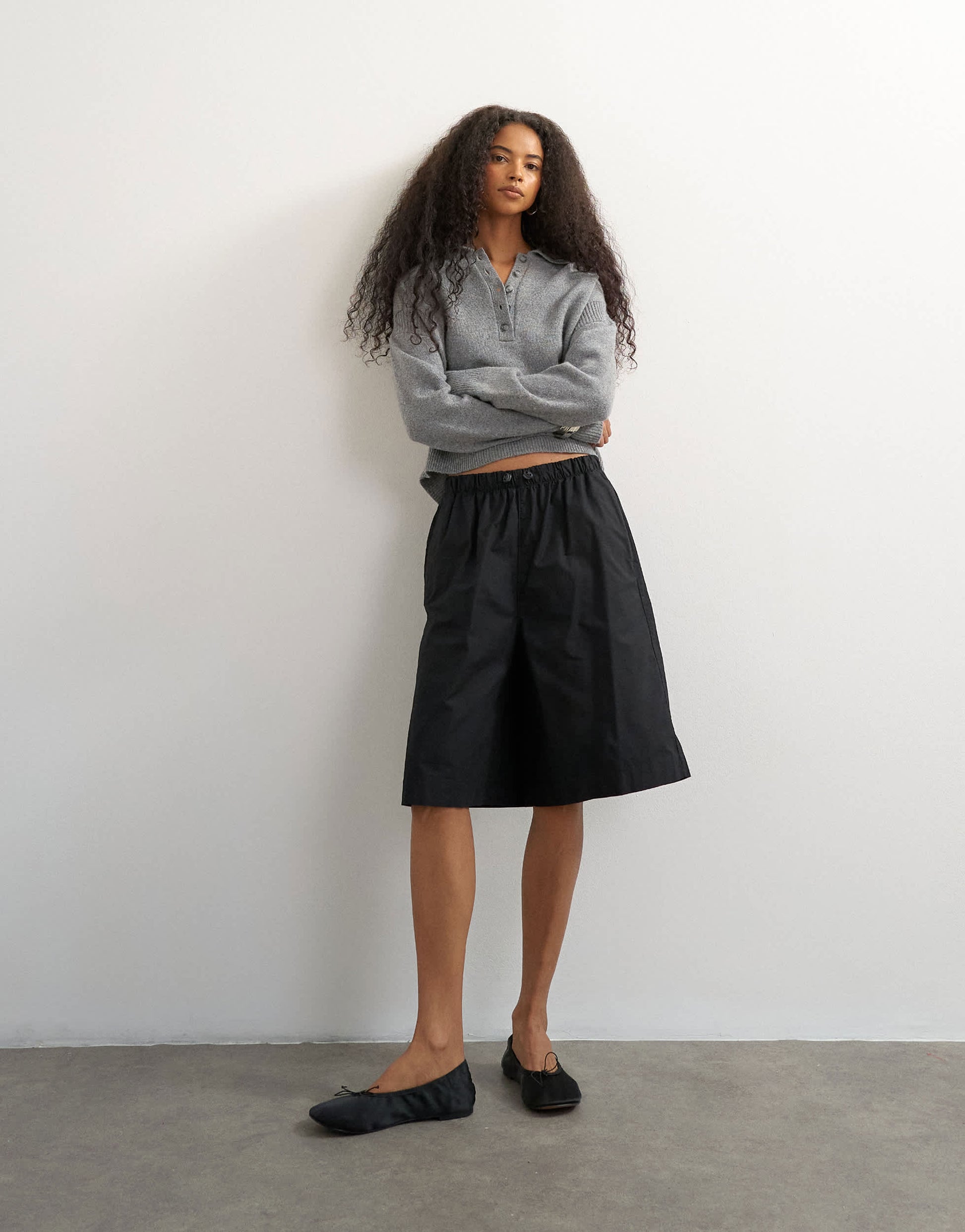 Topshop ripstop short with toggle detail in black