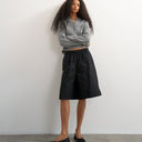 Topshop ripstop short with toggle detail in black
