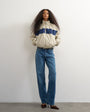 Topshop contrast piping track jacket in cream