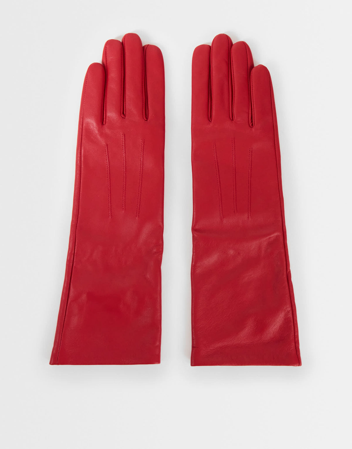 Topshop Gibson real leather gloves in red