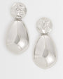 Topshop Faye stud drop earrings in silver