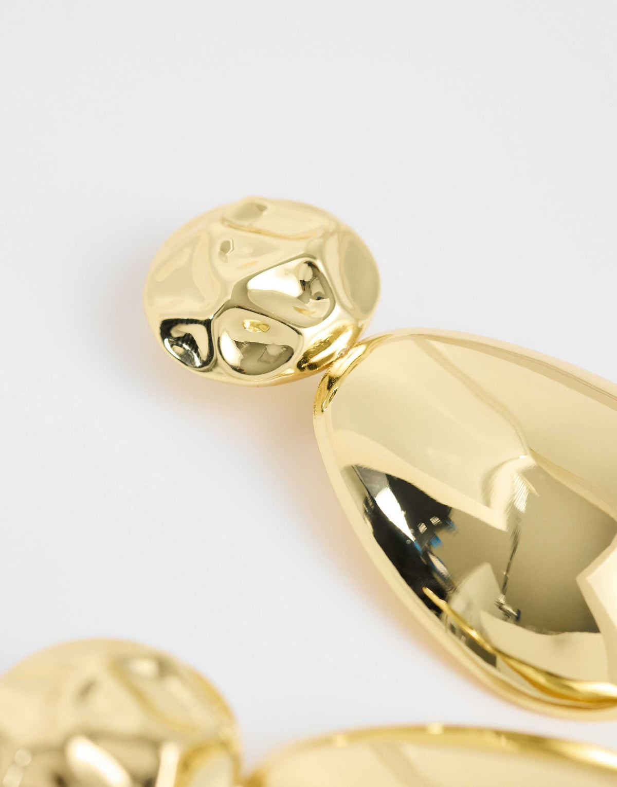 Topshop Faye stud drop earrings in gold