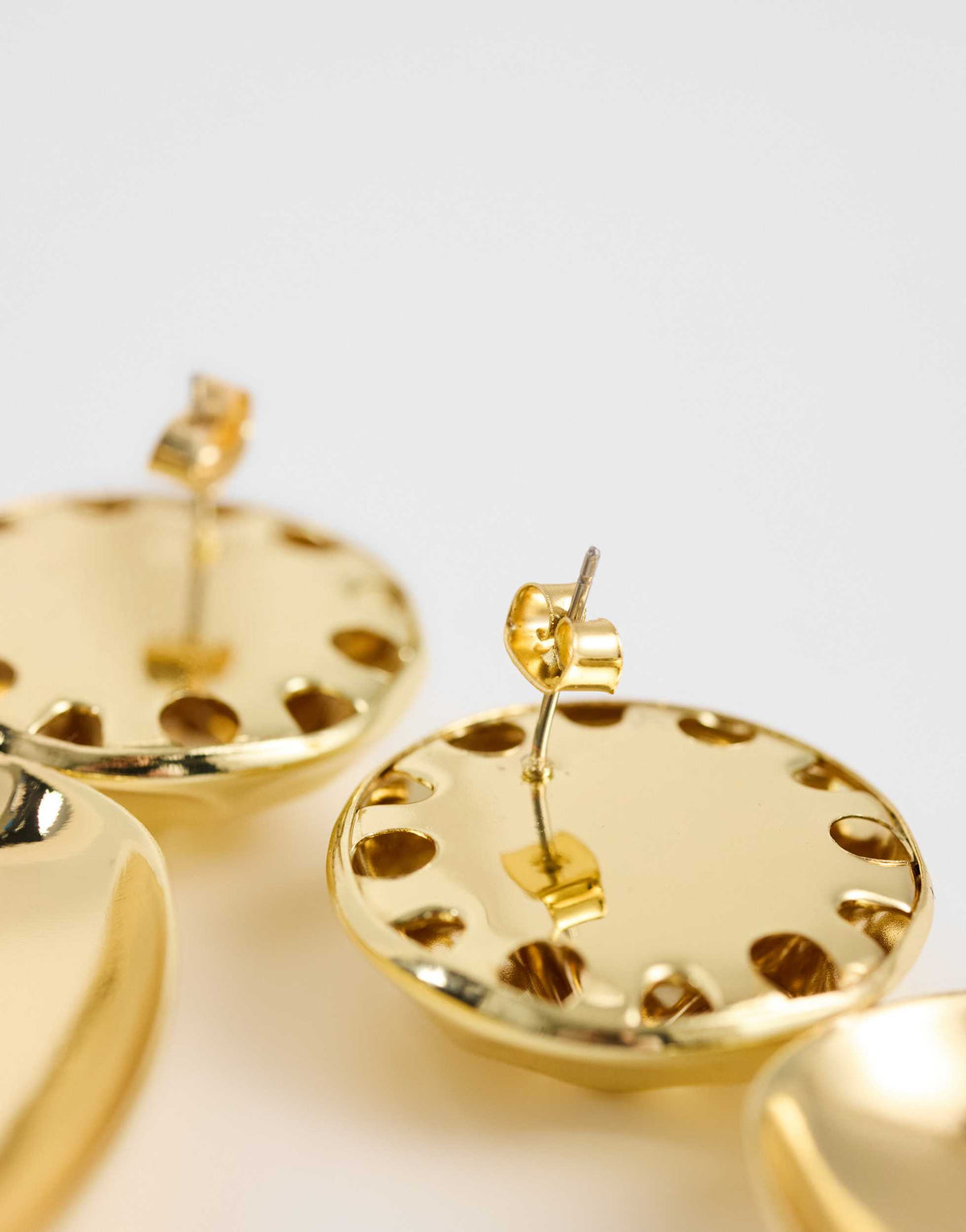Topshop Faye stud drop earrings in gold
