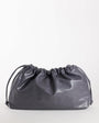 Topshop Chloe oversized ruched pouch clutch bag in grey