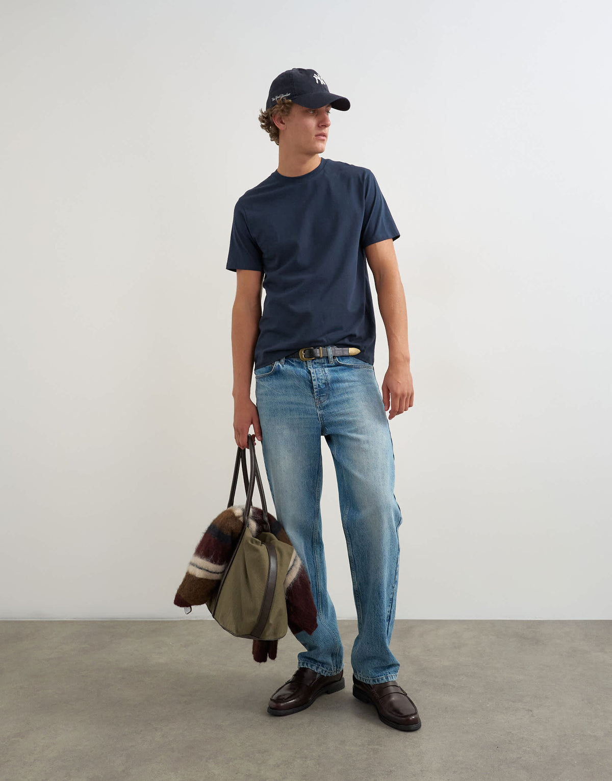 Topman 3 pack classic fit t-shirt in navy, khaki and stone