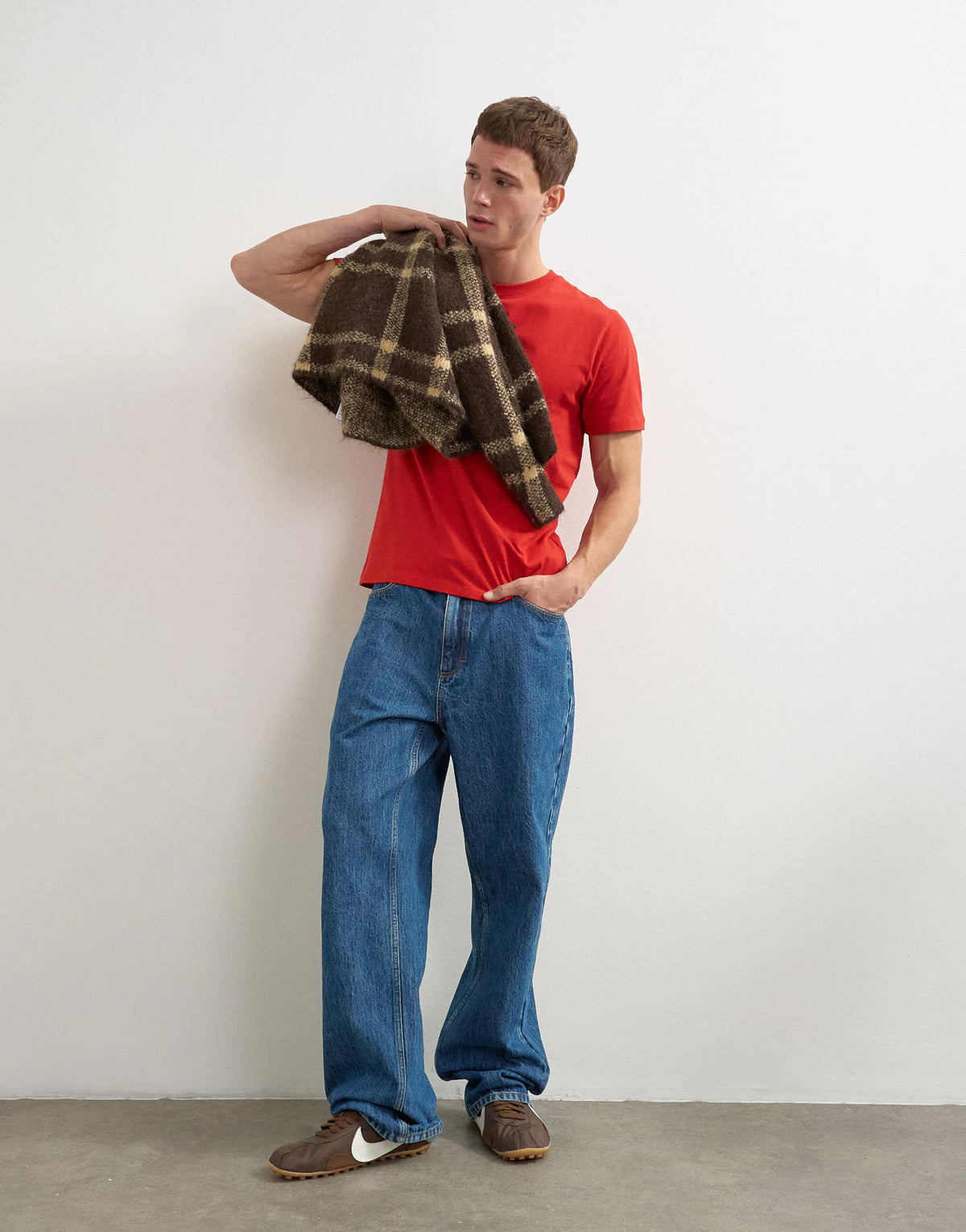 Topman classic fit t-shirt in red