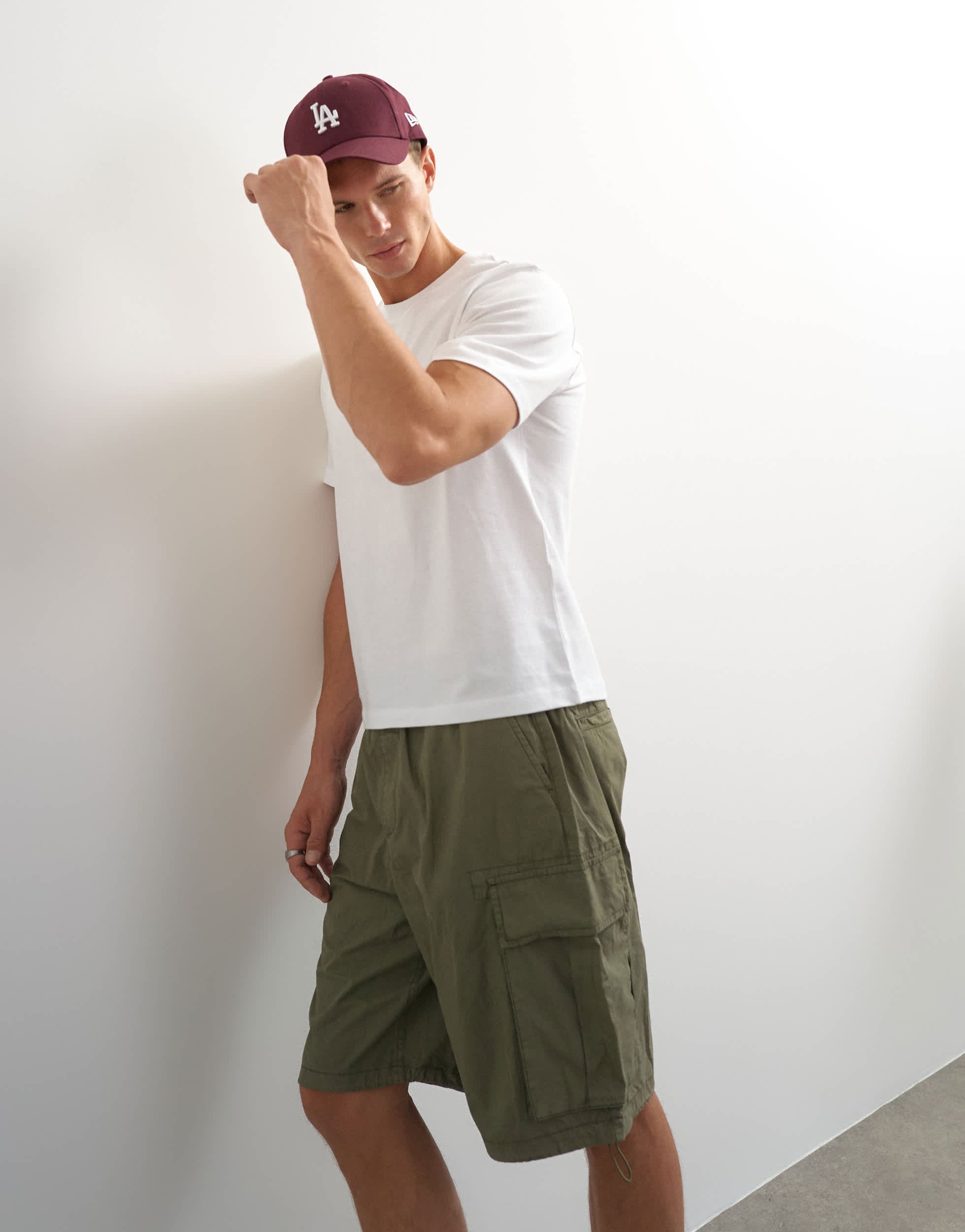 Topman classic fit crop t-shirt in white