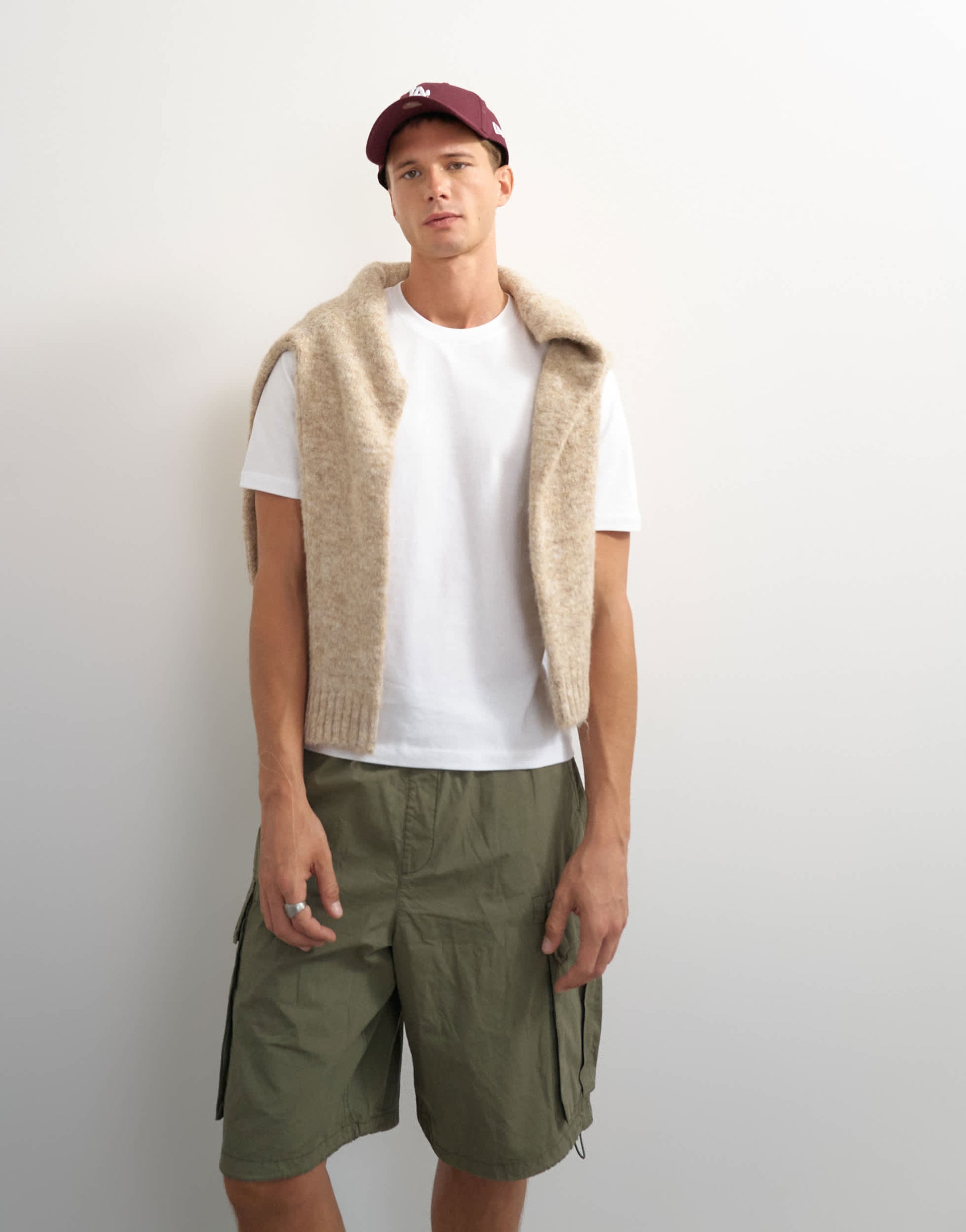 Topman classic fit crop t-shirt in white