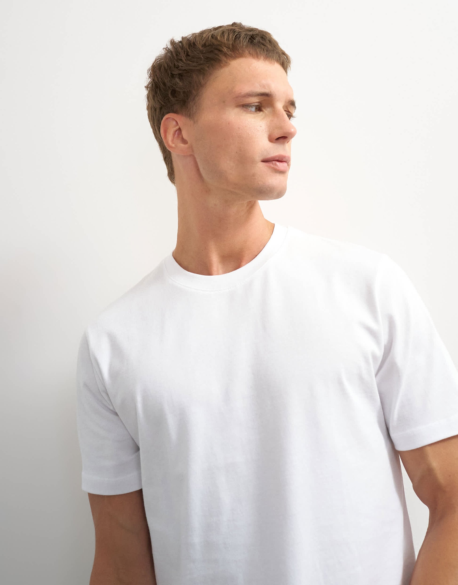Topman classic fit crop t-shirt in white