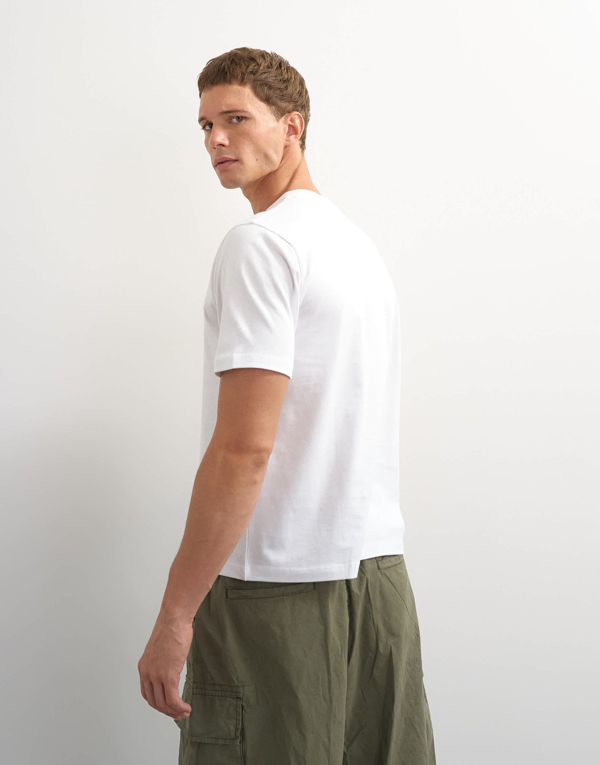 Topman classic fit crop t-shirt in white