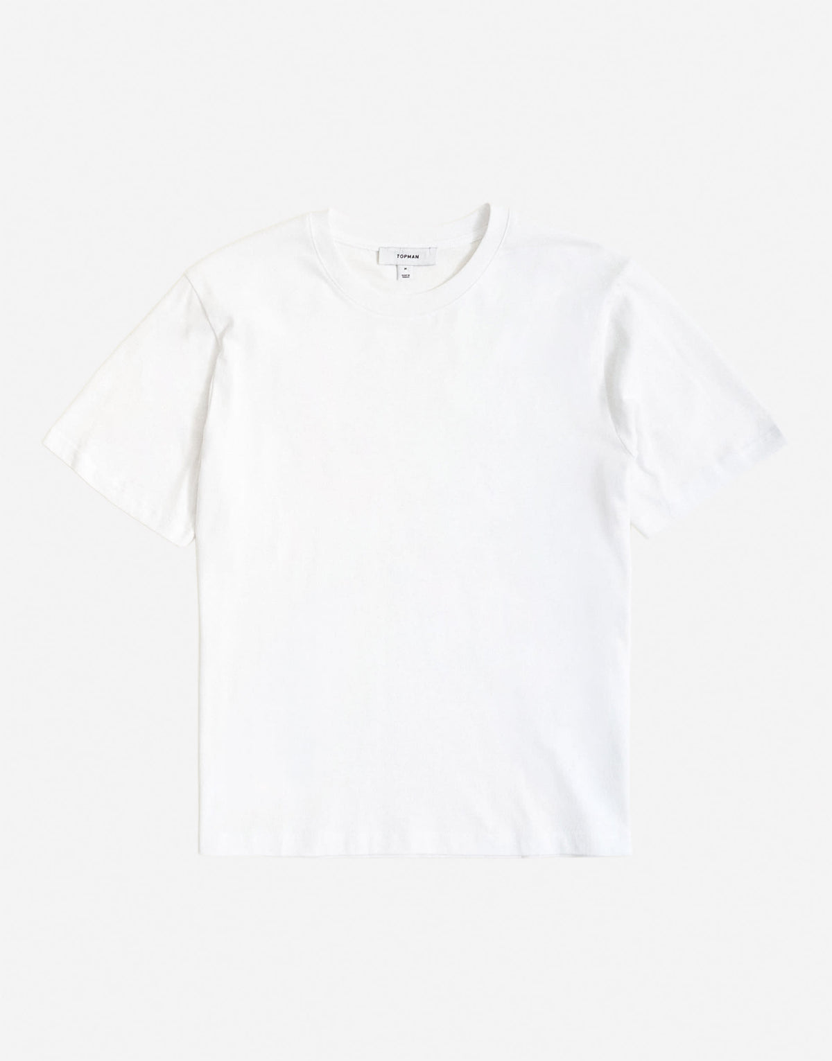 Topman classic fit crop t-shirt in white