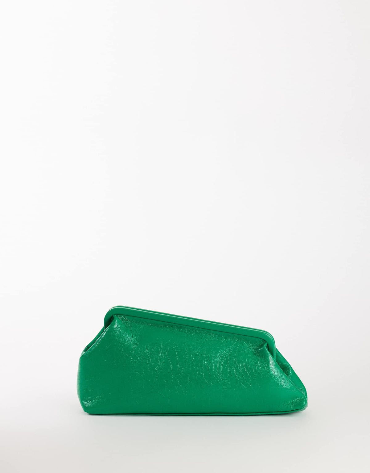 Topshop Anna angular clutch bag in green