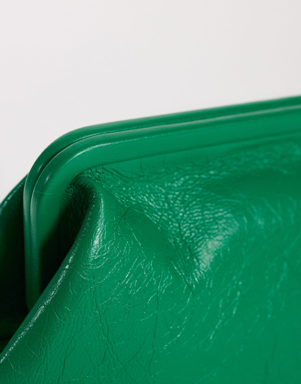 Topshop Anna angular clutch bag in green
