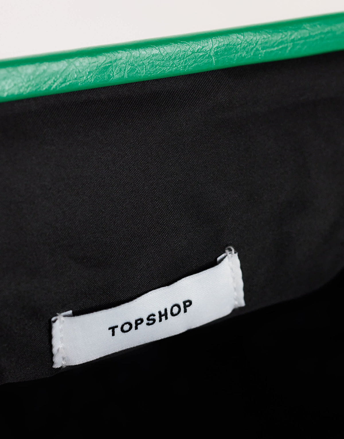 Topshop Anna angular clutch bag in green