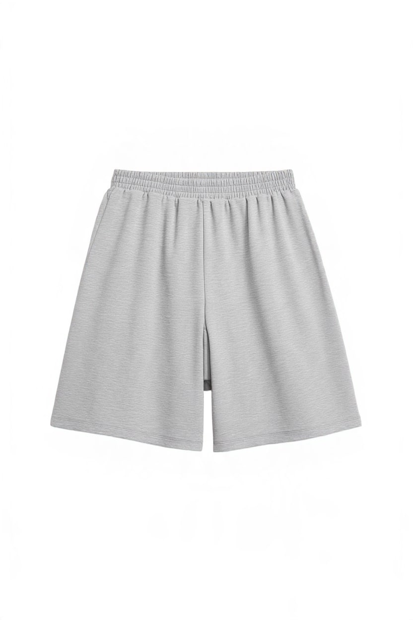 Topshop longline jersey short in grey