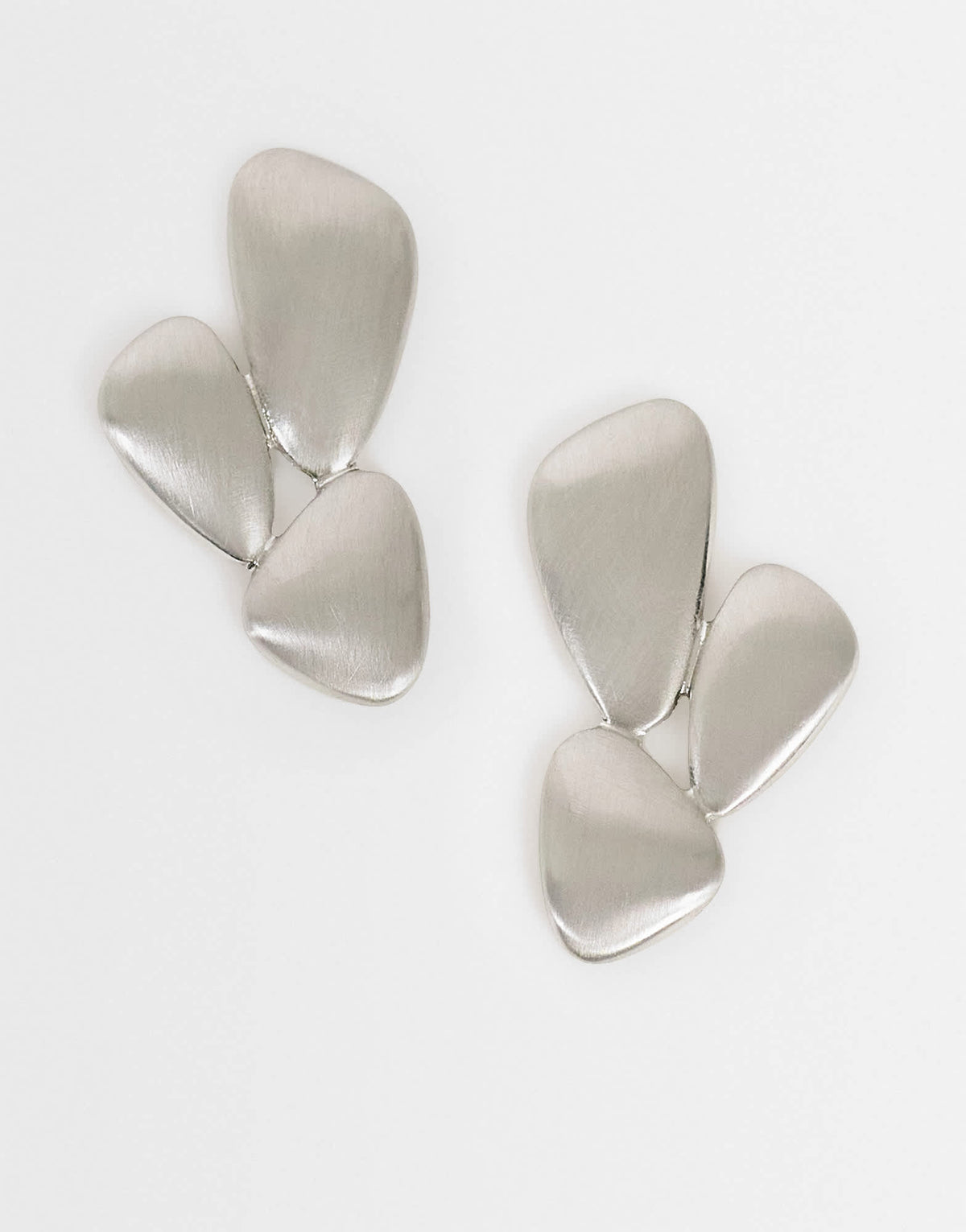 Topshop Frankie brushed earring in silver