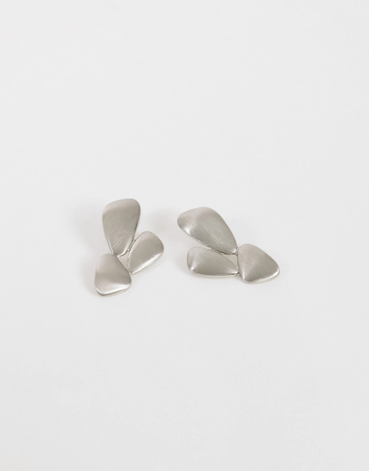 Topshop Frankie brushed earring in silver