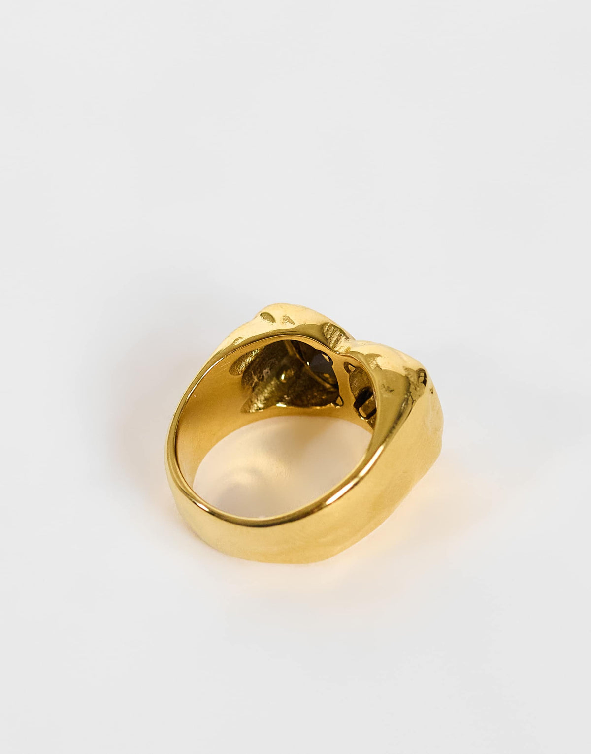 Topshop Rachel stainless steel ring with stones in gold