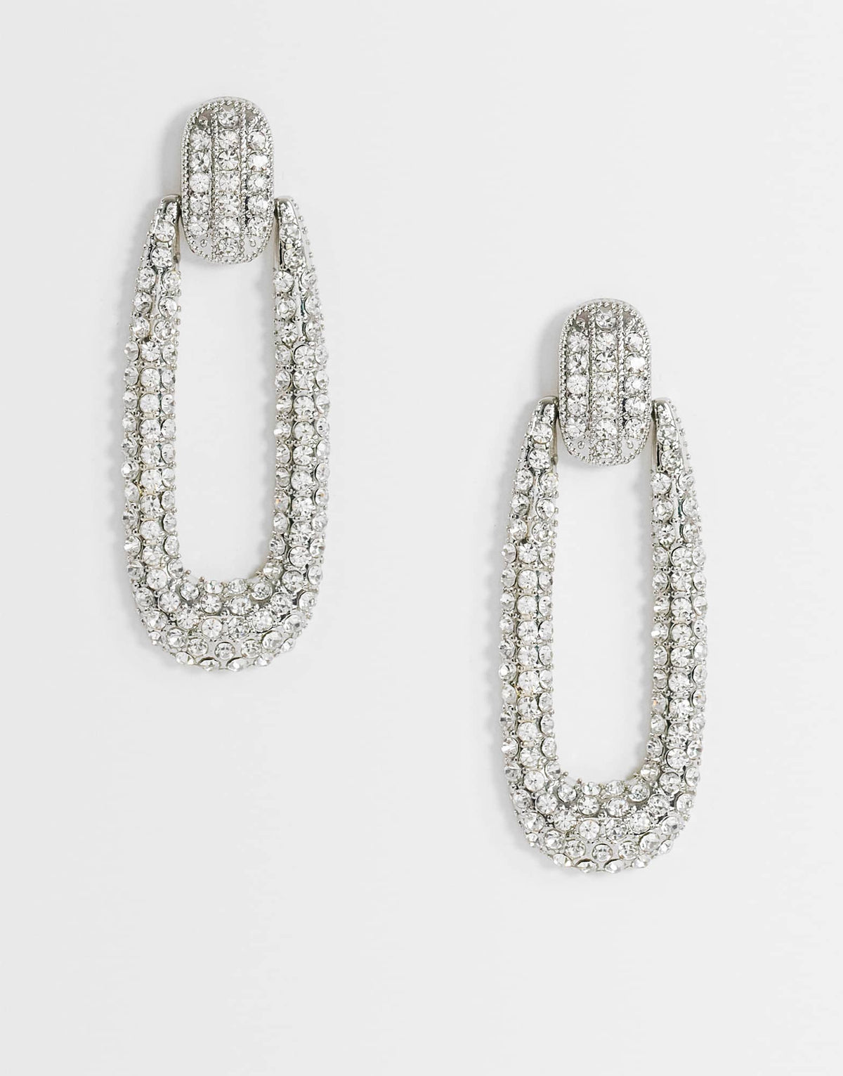 Topshop Finnley embellished earring in silver