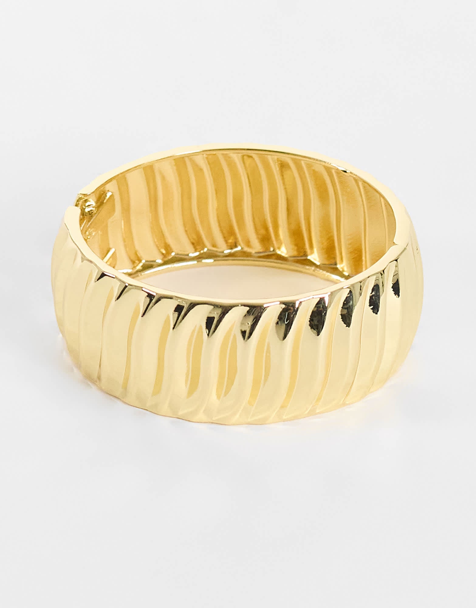 Topshop Blossom chunky bangle in gold