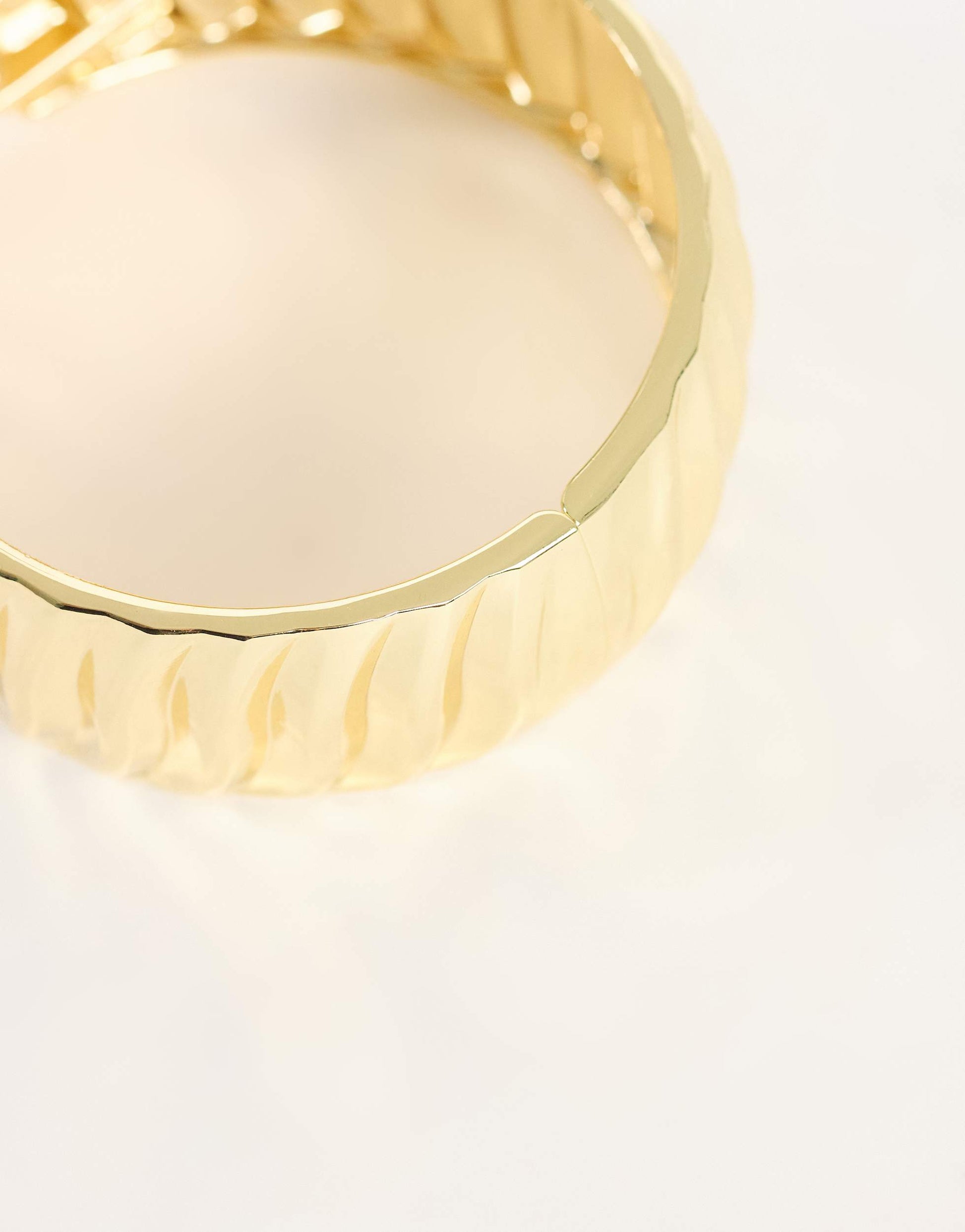 Topshop Blossom chunky bangle in gold