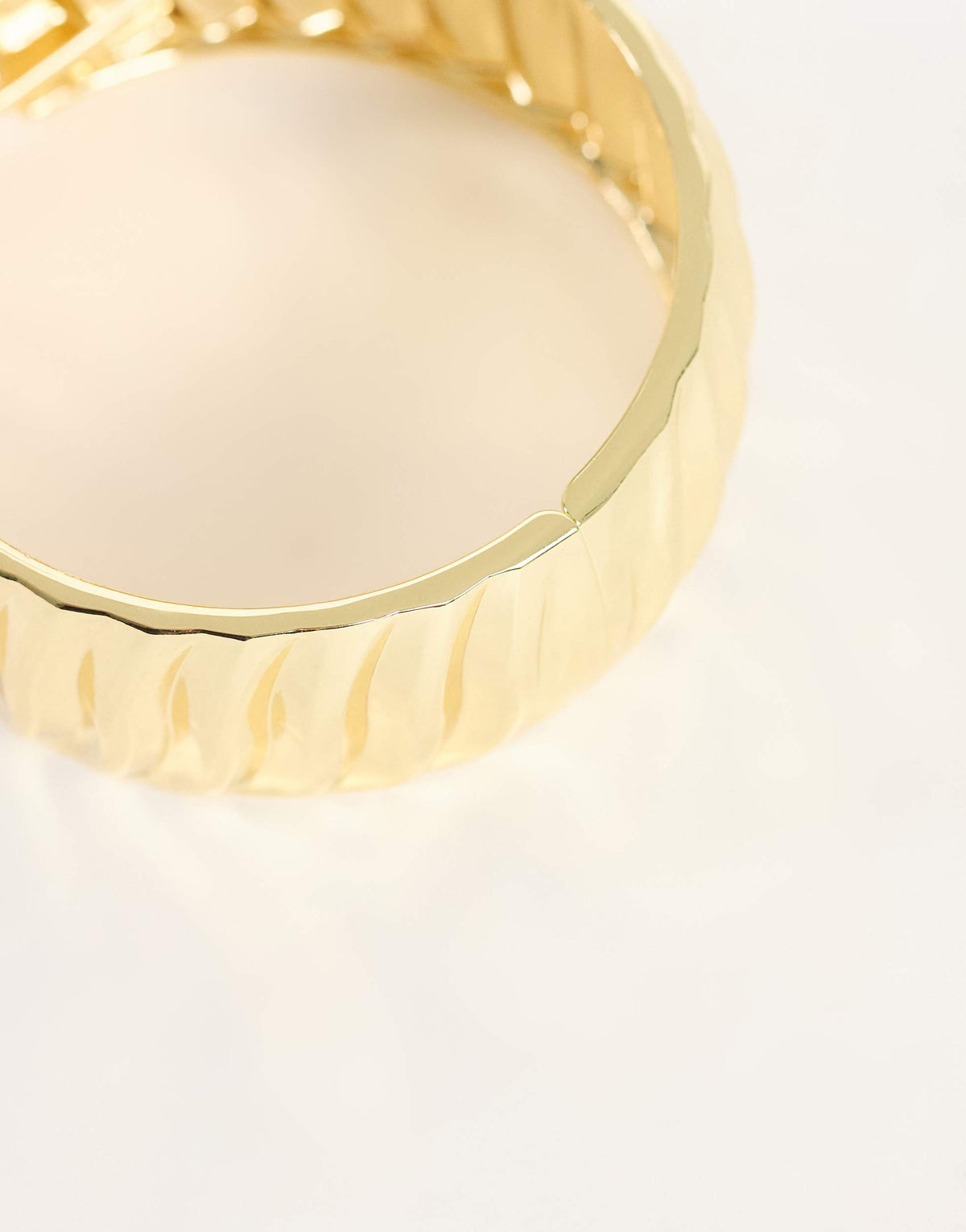 Topshop Blossom chunky bangle in gold