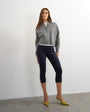 Topshop ponte capri leggings in navy