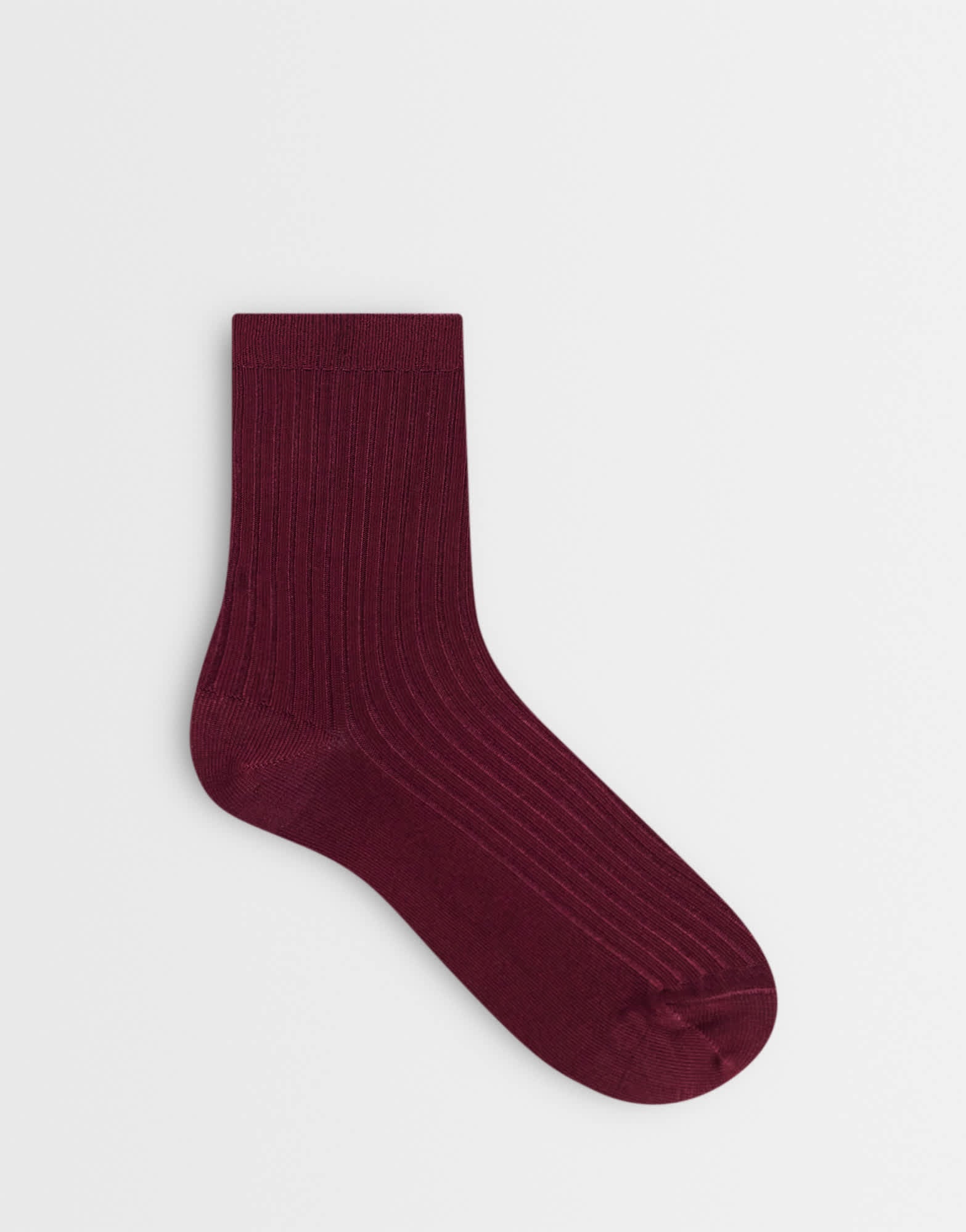 Topshop Lillie ribbed socks in burgundy