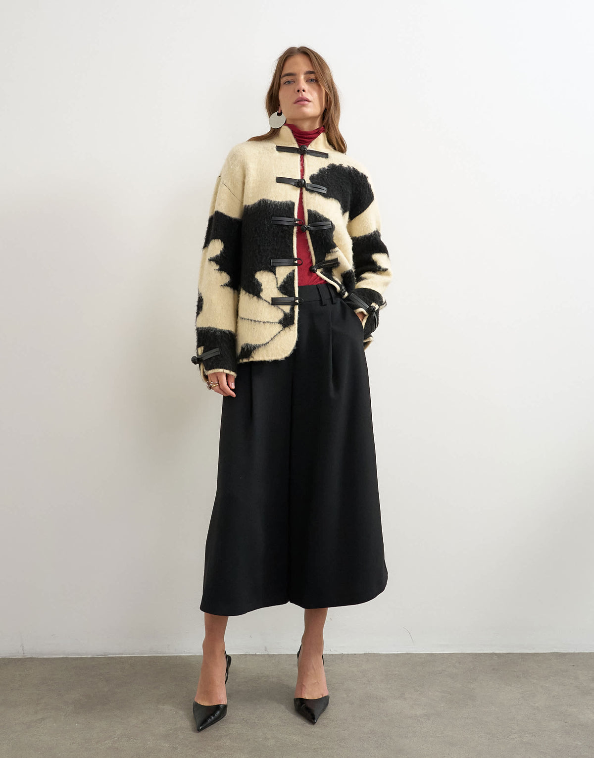 Topshop tailored culotte in black