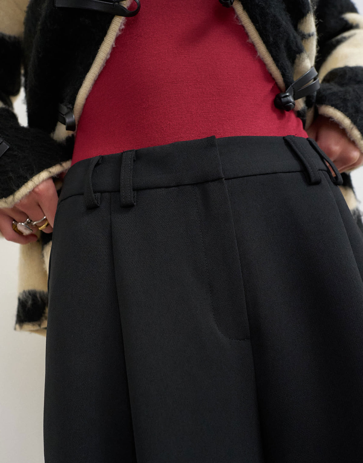 Topshop tailored culotte in black