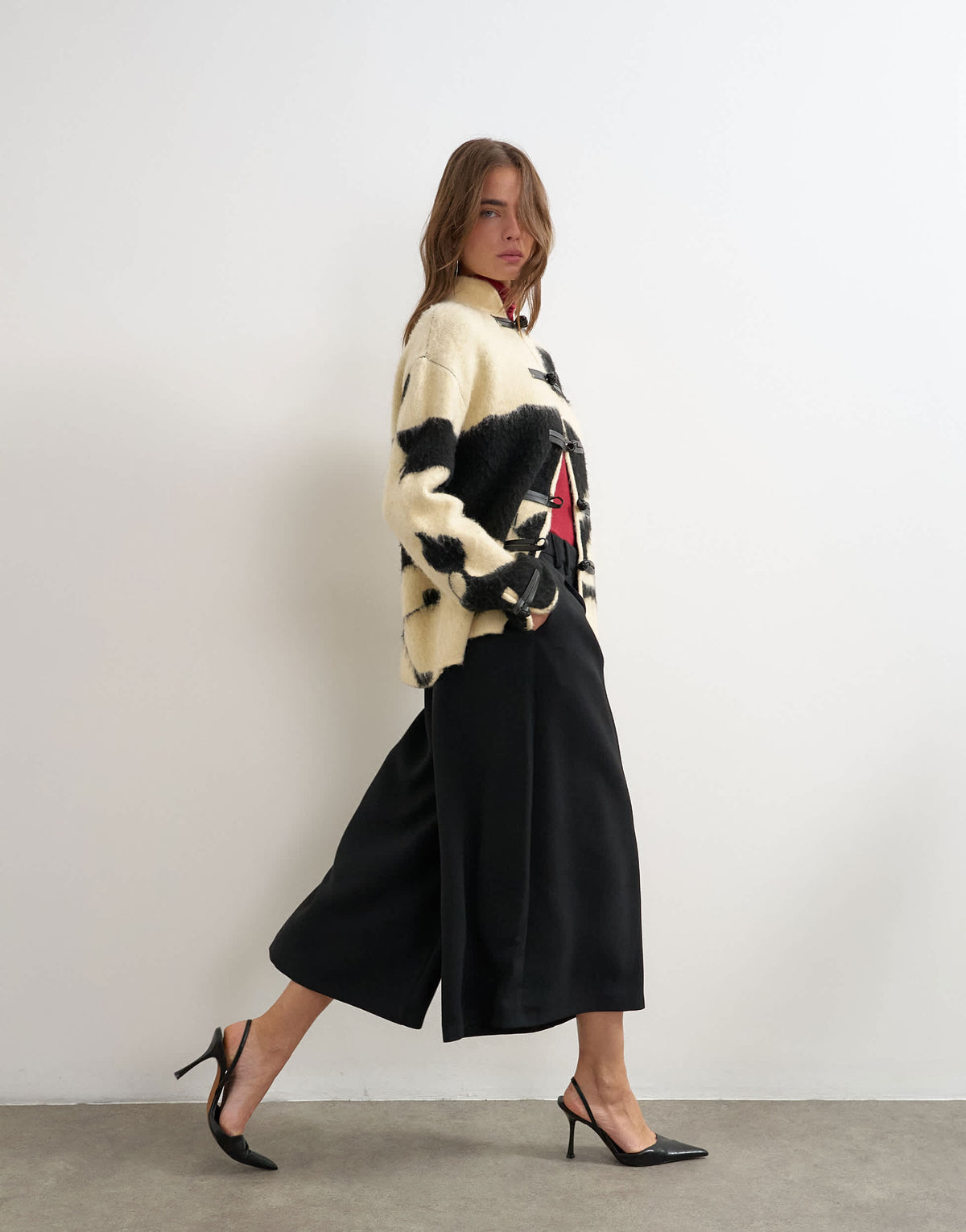 Topshop tailored culotte in black