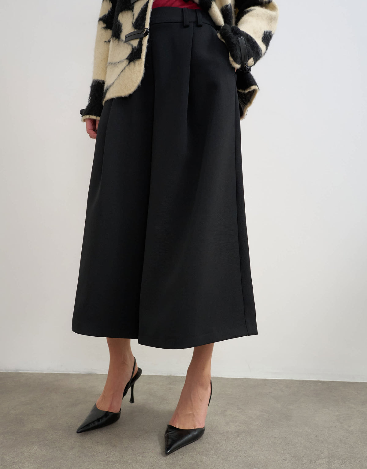 Topshop tailored culotte in black