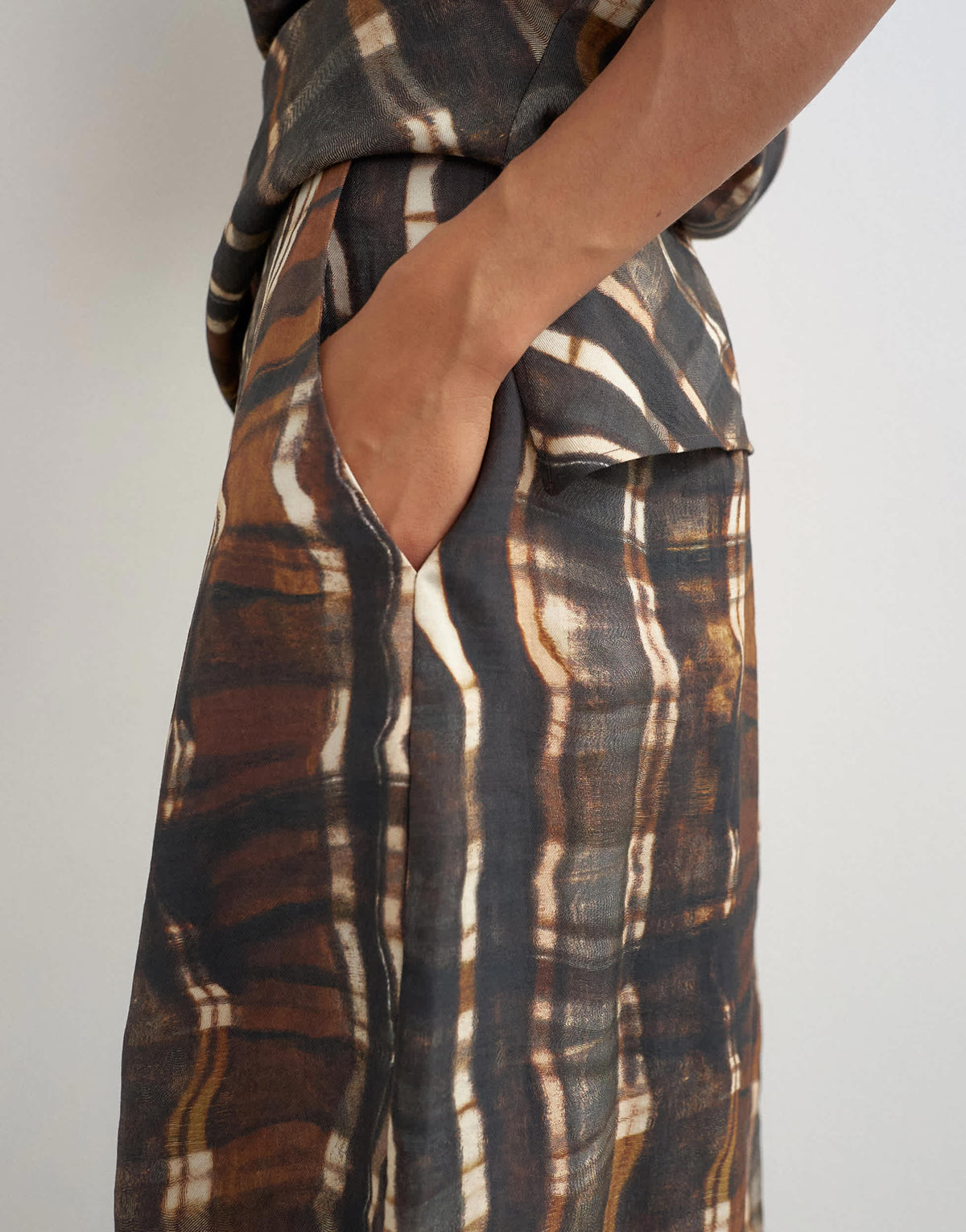 Topshop co ord pleated trouser in check