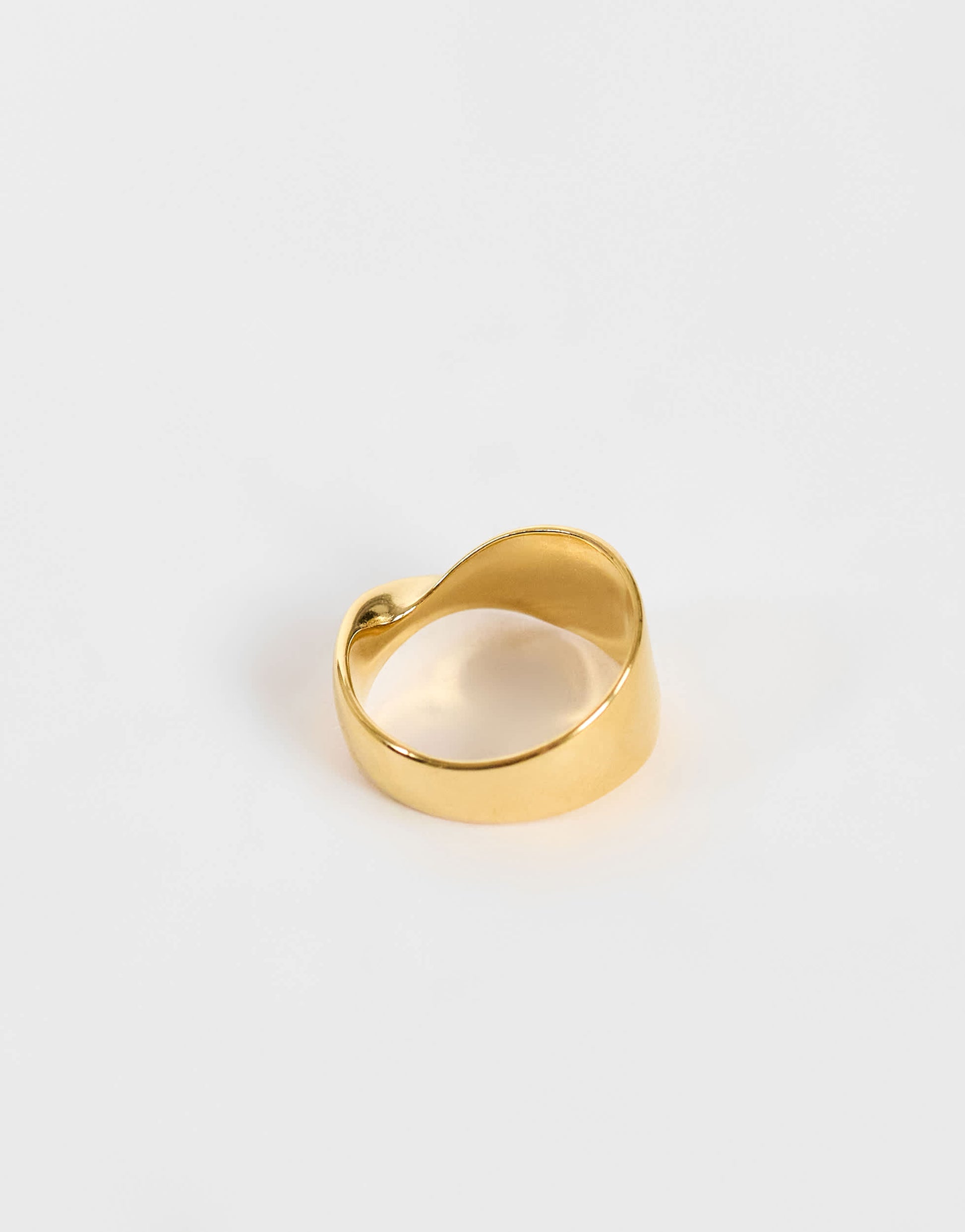 Topshop Rylee waterproof stainless steel twisted ring in gold