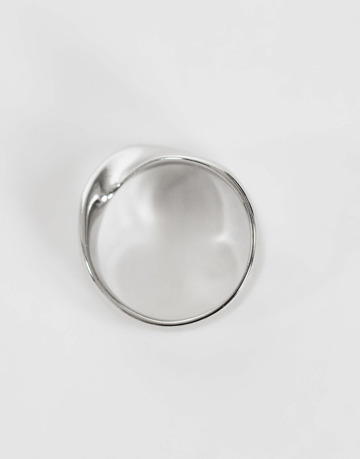 Topshop Rylee waterproof stainless steel twisted ring in silver